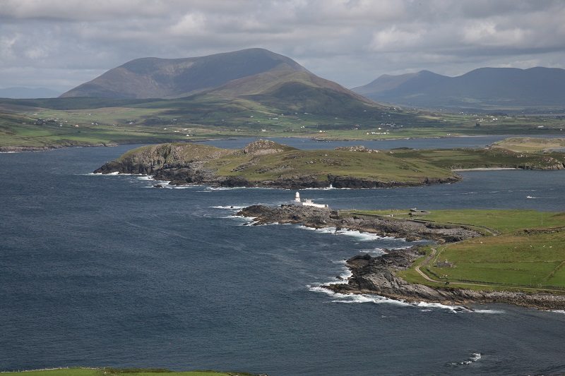 Knocknatobar view above Valentia Island Lighthouse, Ring of Kerry, Wild Atlantic Way, Ireland