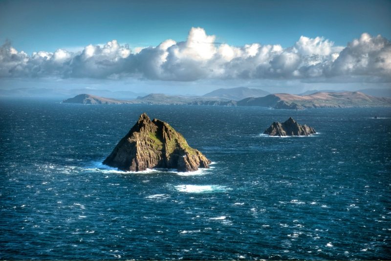 Skellig Islands UNESCO World Heritage Site, Puffin and Gannet Colonies and major set for Star Wars VII The Force Awakens on the Wild Atlantic Way, Ireland