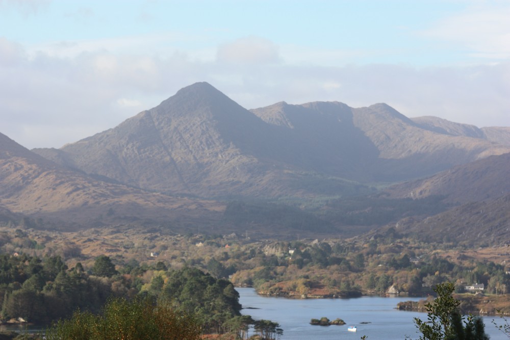 View over Glengarriff of Sugarloaf-Mtn-and-harbour