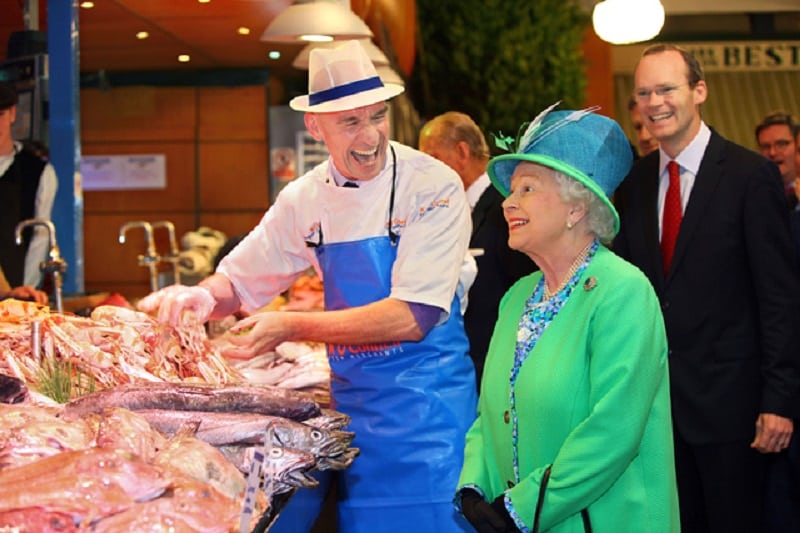 One is very amused, the Queen at the Old English Market, Cork by Valerie O'Sullivan