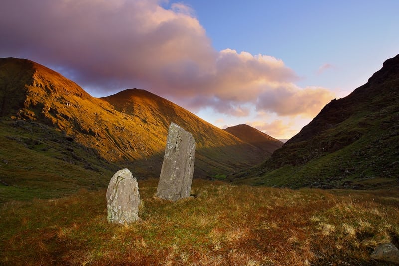 Curraghmore Stone Row or Alignment on the Bridia Pass by Valerie O'Sullivan