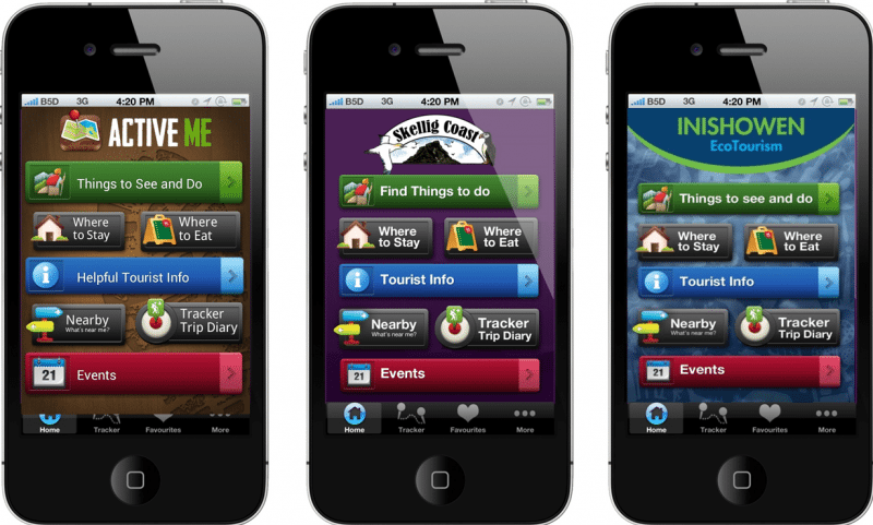ActiveME Tourism App Design and Content Development, Ireland