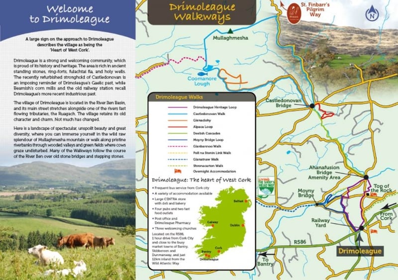 Drimoleague Walking Route Map, West Cork, Ireland, Panels Final