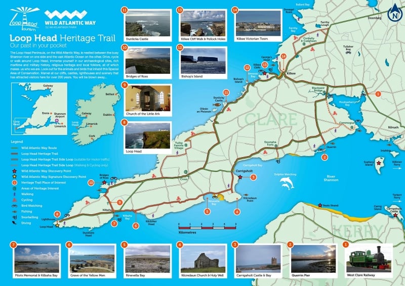Loop Head Heritage Trail and Cycle Route, Kilkee, Co. Clare on teh Wild Atlantic Way, Ireland