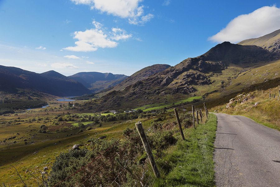 The Black Valley, with a view of the McGillycuddy's Reeks and Cummeduff lake in the distance. Photo:Valerie O'Sullivan