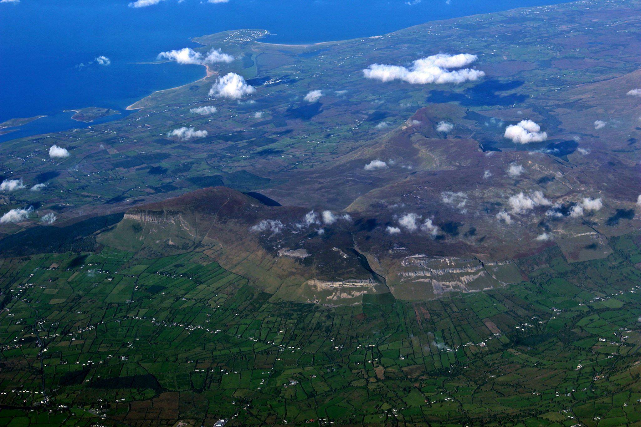 Dartry mountains of Benbulben, Kings and Benwiskin by the Irish Air Corps